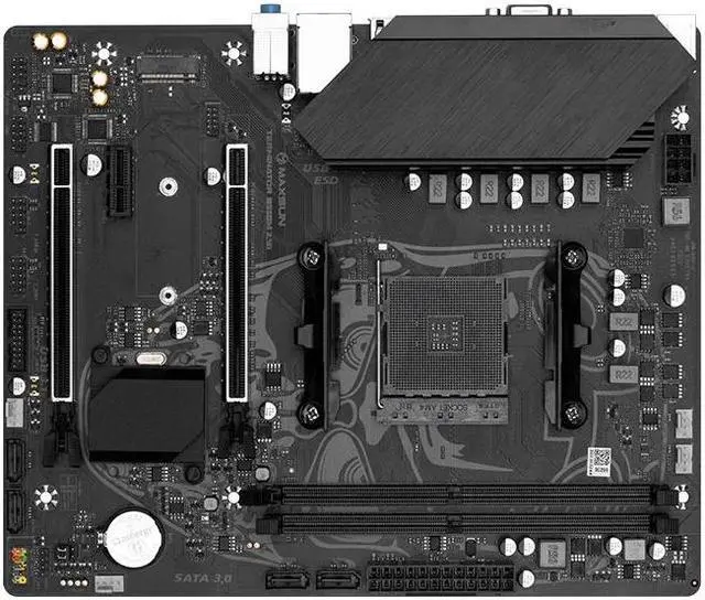 Alt view image 4 of 6 - MAXSUN B550M Gaming Motherboard DDR4 M.2 Supports Ryzen CPU R3 R5 R7 AM4 5600G 5700G 5700X Desktop Computer components
