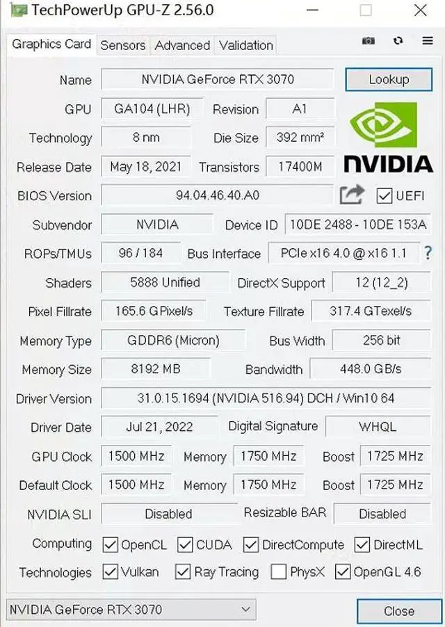 Alt view image 7 of 7 - SOYO New Gaming Graphics Cards NVIDIA GeForce RTX 3070 8GB GDDR6 256 Bit Desktop GPU Video Card For PC