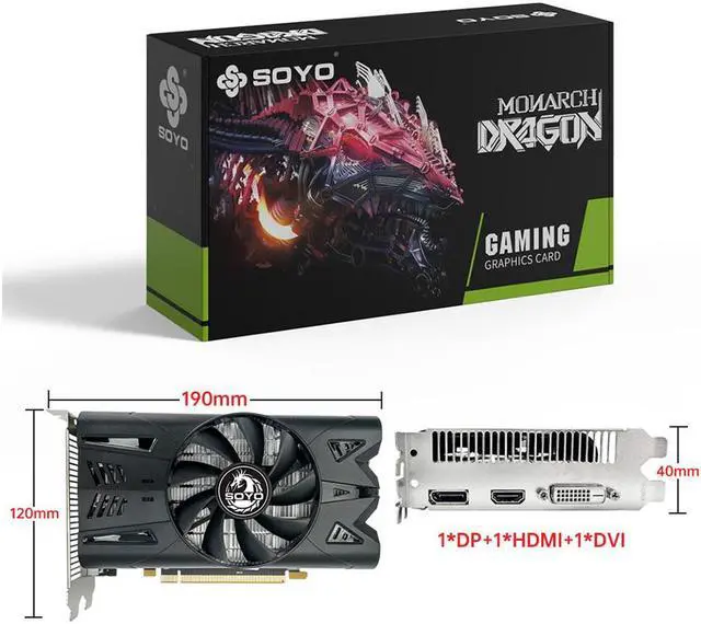 Alt view image 6 of 7 - SOYO Graphics Cards  RX470 4G GDDR5 256bit  Video Card HDMI+DP+DVI For Desktop Gaming Computer components GPU RX 470