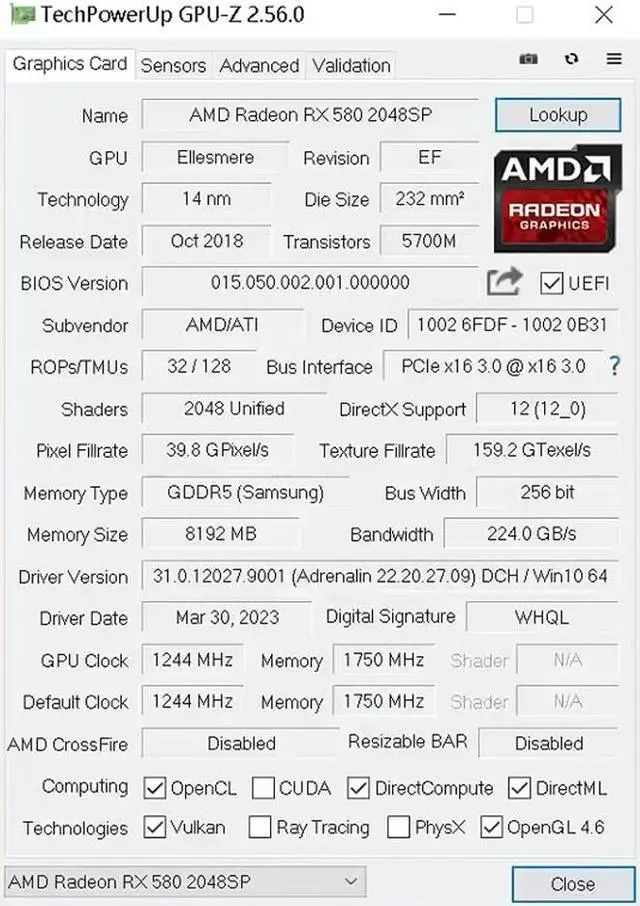 Alt view image 7 of 7 - SOYO Graphics Cards RX580 8G GDDR5 RGB Memory Video Gaming Card PCIE3.0x16 GPU Desktop Computer components RX 580 8G