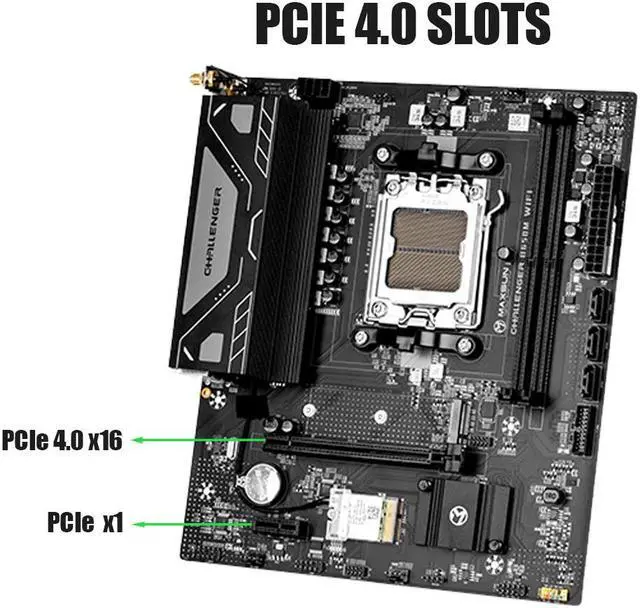 Alt view image 4 of 7 - MAXSUN Motherboard Challenger B650M WiFi Computer components support CPU AM5 7500F/7900X/7700X/7600X Bluetooth