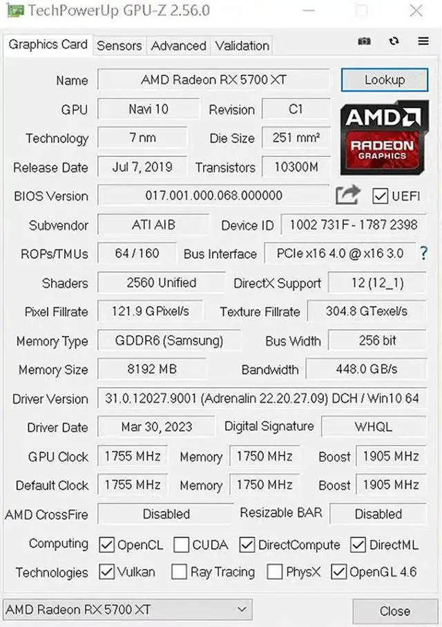 Alt view image 7 of 7 - SOYO Radeon RX5700XT 8G New Gaming Graphics Cards GDDR6 256Bit PCIE4.0x16 HDMI DP*3 for Desktop GPU Video Card For PC GPU