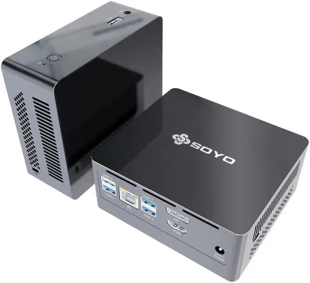 Alt view image 2 of 7 - SOYO M2 Plus Mini PC Intel 12th N100 CPU DDR4 16GB RAM 512GB SSD Dual-Band WiFi BT4.2 USB3.2 DP Gaming Computer Windows11