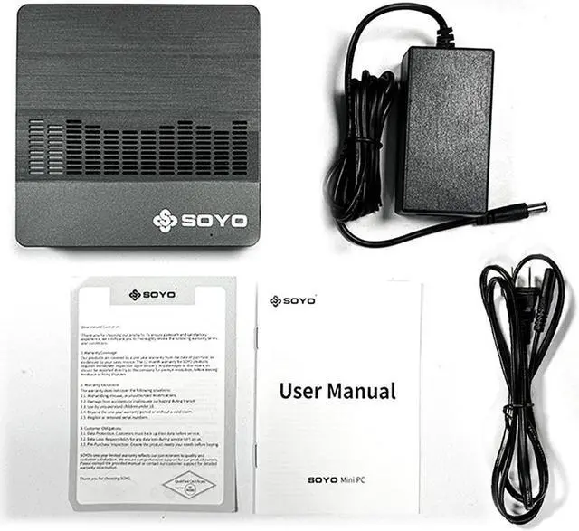 Alt view image 6 of 6 - SOYO M2 Mini PC Intel Celeron N4000 CPU Window11 6GB RAM 64GB ROM Dual-Band WiFi HDMI+VGA Portable Mini Computer BT4.2
