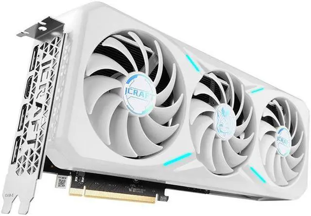 Alt view image 3 of 7 - MAXSUN GeForce RTX 4060 iCraft OC 8G Graphics Card, 3x WINDFORCE Fans, 8GB 128-bit GDDR6, PCI Express 4.0 x8, DLSS 3, HDMI 2.1a, DisplayPort 1.4a RGB, Anime White GPU