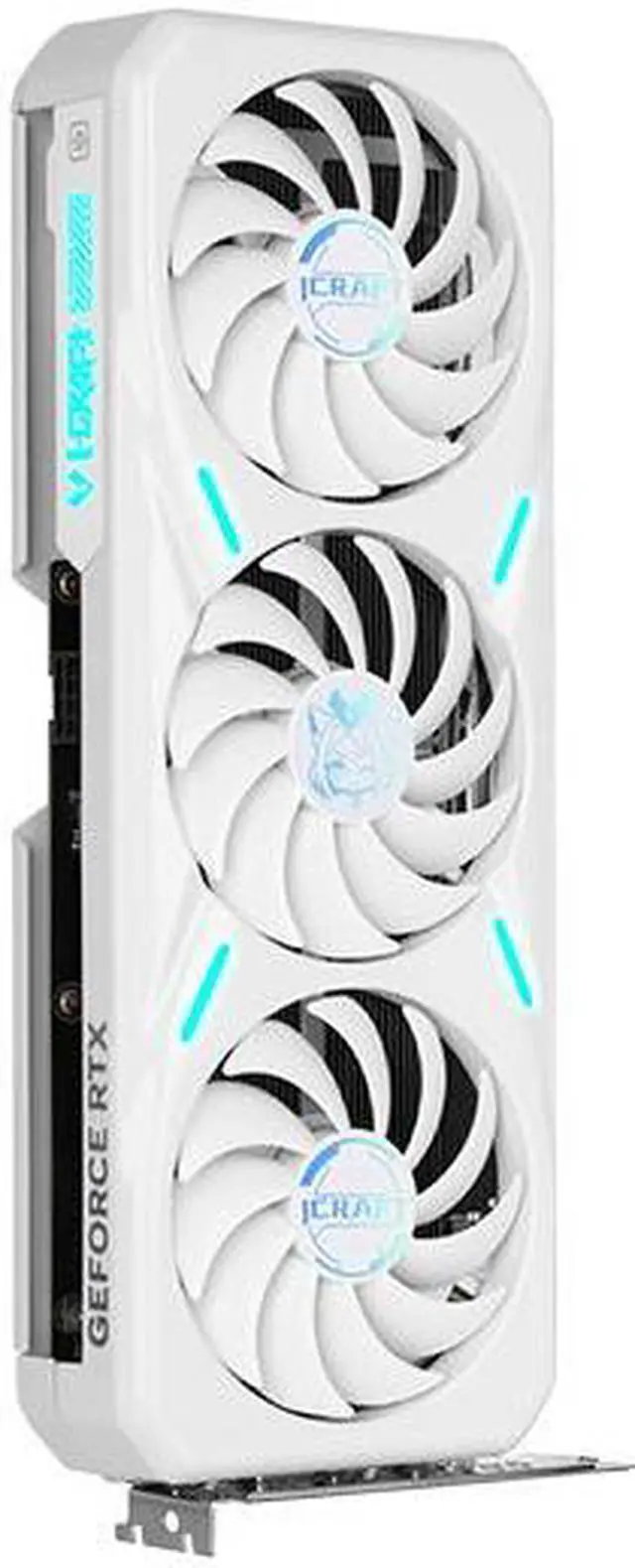 Alt view image 4 of 7 - MAXSUN GeForce RTX 4060 iCraft OC 8G Graphics Card, 3x WINDFORCE Fans, 8GB 128-bit GDDR6, PCI Express 4.0 x8, DLSS 3, HDMI 2.1a, DisplayPort 1.4a RGB, Anime White GPU