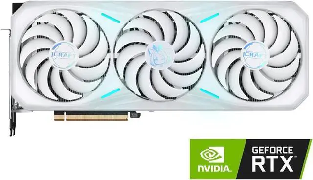 Main image of MAXSUN GeForce RTX 4070 iCraft OC 12G Graphics Card, 3x WINDFORCE Fans, 192-bit, 12GB GDDR6X, PCI Express 4.0 x16, DLSS 3, HDMI 2.1a, DisplayPort 1.4a RGB, Anime White GPU