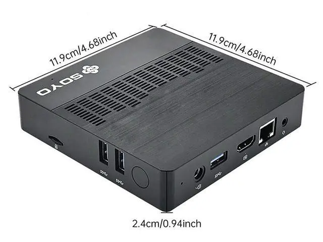 Alt view image 5 of 6 - SOYO M2 Air Mini PC Intel Celeron N4000 CPU Window11 6GB RAM 128GB ROM Dual-Band WiFi HDMI+VGA Portable Mini Computer BT4.2