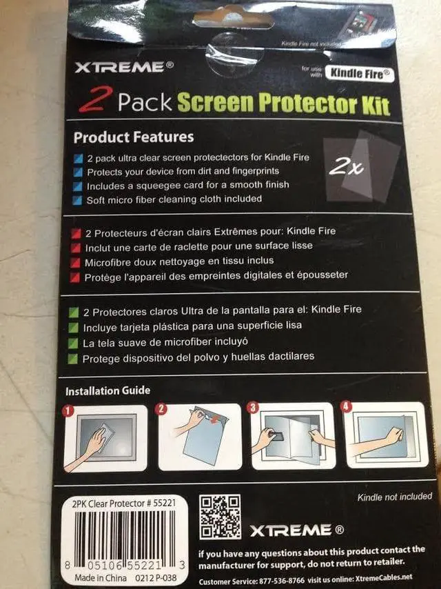 Alt view image 3 of 3 - xTREME 2 Pack Screen Protector Kit For Kindle Fire 7 (2017-2018)