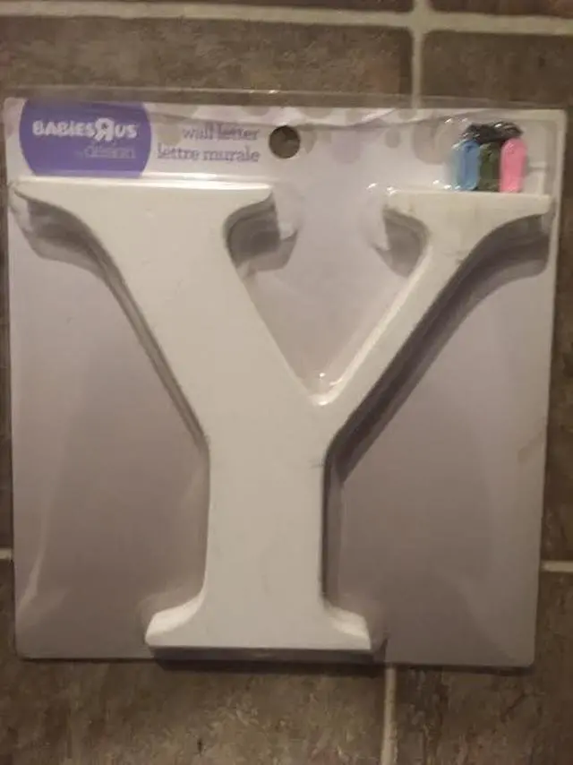 Alt view image 2 of 2 - Babies R us Wall Letter Y