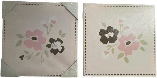 Alt view image 4 of 4 - 2 Piece Nautica Kids Wall Decor Flowers - Mirror Images on Canvas 19z