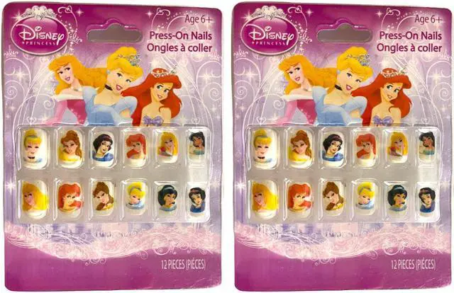 Alt view image 2 of 3 - TWO 12pks Disney Princess Press-On Nails Artificial False Nails Set Girls 10z