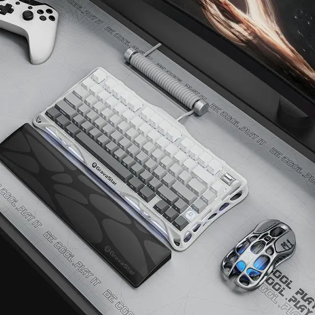Alt view image 7 of 7 - GravaStar Computer Peripheral Devices, Mercury,K1 75% Wireless Mechanical Gaming Keyboard, Aluminum Alloy Exoskeleton Design, Gasket Custom Keyboard Hot-Swap Socket, Linear Switches, RGB Backlit