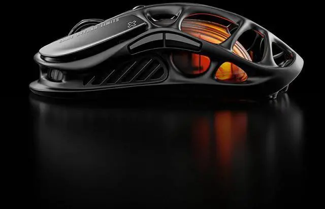 Alt view image 2 of 6 - GravaStar Mercury M2 Wireless Gaming Mouse with 26,000 DPI, PAW3395DM Sensor -79g Lightweight Hollowed-Out Design -5 Programmable Buttons -5 Dynamic Lightsync RGB - Stealth Black