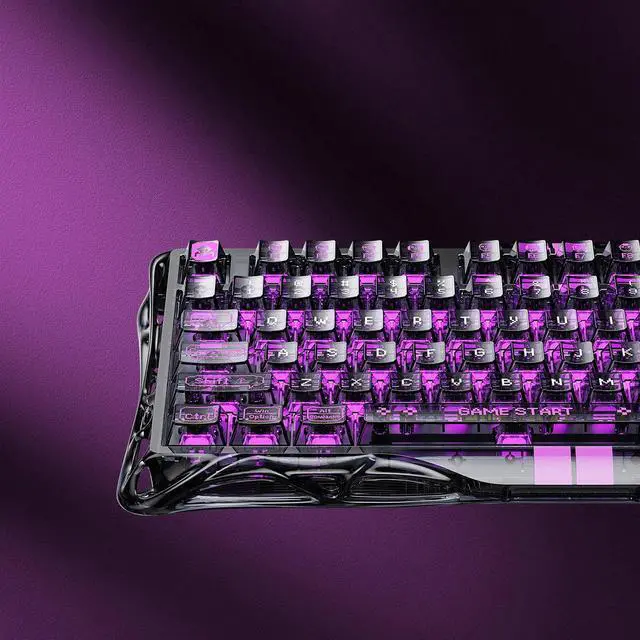 Alt view image 3 of 7 - GravaStar Mercury V75 Lite Hall Effect Magnetic Gaming Keyboard 8KHz Rapid Trigger Wired 75% Keyboard, Adjustable Actuation, Hot-Swappable Switches, Transparent RGB for PC/Mac