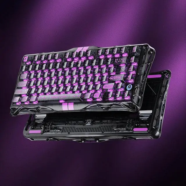 Alt view image 6 of 7 - GravaStar Mercury V75 Lite Hall Effect Magnetic Gaming Keyboard 8KHz Rapid Trigger Wired 75% Keyboard, Adjustable Actuation, Hot-Swappable Switches, Transparent RGB for PC/Mac