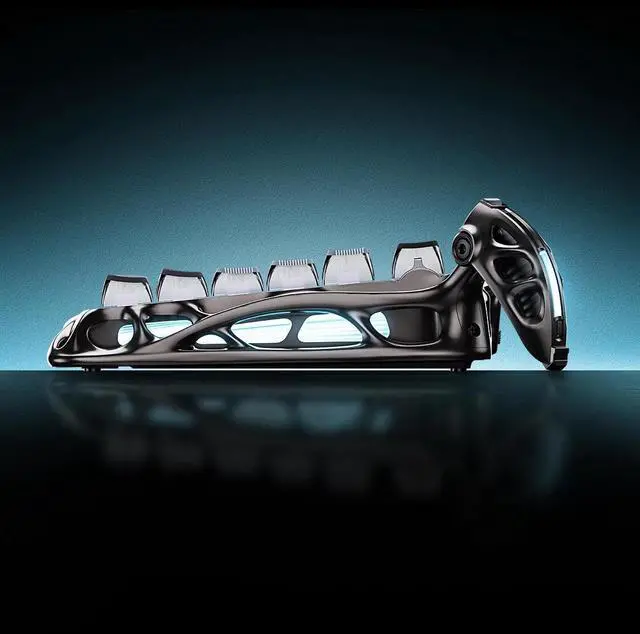 Alt view image 4 of 7 - GravaStar Mercury V75Pro HE Keyboard  75% Layout Gaming Keyboard, HallEffect Magnetic Switches, Only Wired, HotSwappable, 8000Hz Polling, DualZone RGB, SemiAluminum Frame with Cyberpunk