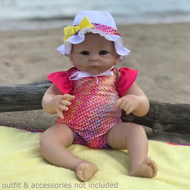 Alt view image 6 of 6 - The Ashton - Drake Galleries Little Peanut So Truly Real® Baby Girl Doll Fully Poseable Weighted with RealTouch® Vinyl Skin by Renowned Master Doll Artist Tasha Edenholm 17"- inches