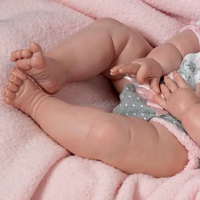 Alt view image 4 of 6 - The Ashton - Drake Galleries Cuddly Coo! So Truly Real® Interactive Baby Girl Doll That "Coos" When Cuddled Weighted Fully Poseable Realistic RealTouch® Vinyl Soft Skin by Sherry Miller 18-inches