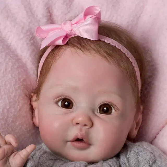 Alt view image 2 of 6 - The Ashton - Drake Galleries Cuddly Coo! So Truly Real® Interactive Baby Girl Doll That "Coos" When Cuddled Weighted Fully Poseable Realistic RealTouch® Vinyl Soft Skin by Sherry Miller 18-inches