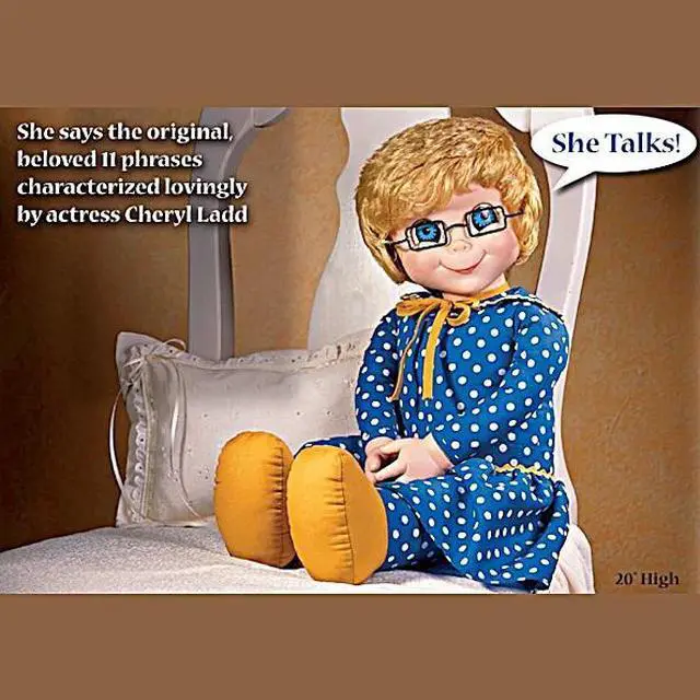 Alt view image 2 of 3 - The Ashton - Drake Galleries Soft & Huggable Mrs. Beasley Poseable Vinyl Talking Doll 11 Phrases from "Family Affair" Characterized by Actress Cheryl Ladd 20-inches