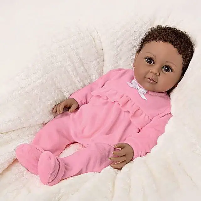 Alt view image 6 of 6 - Kayla The Comfort Therapy Doll for Alzheimer's African American Black Baby Doll by Ashton-Drake