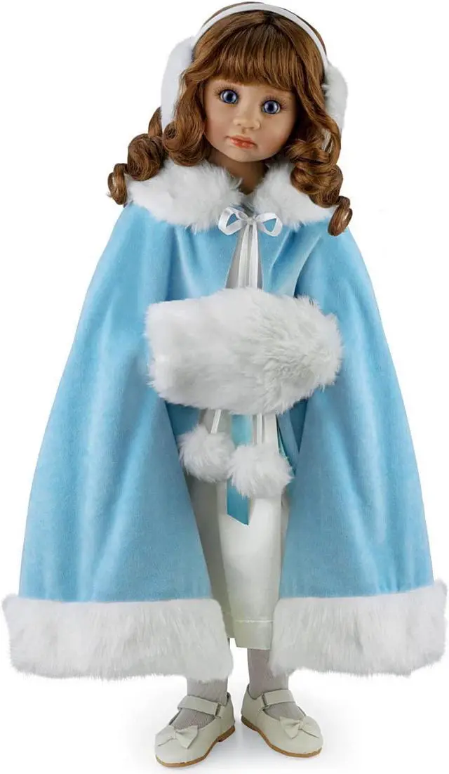 Main image of The Ashton-Drake Galleries Victoria Poseable Child Doll in Winter Ensemble by Master Doll Artist Angela Sutter 25-inches Tall