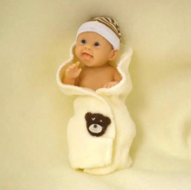 Alt view image 2 of 2 - The Ashton - Drake Galleries Bundle Of Laughter Hand-Painted Lifelike Pint-Sized Sweet-As-Can-Be Babies  Miniature Baby Doll by Sherry Rawn 4-inches