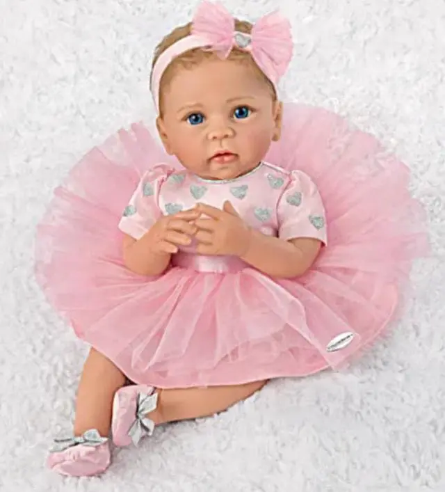 Alt view image 5 of 7 - The Ashton - Drake Galleries Light of My Life Baby Doll with Light Up Skirt