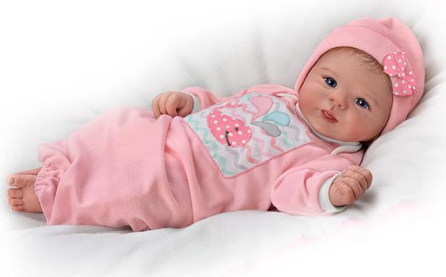So Truly Real Little Baby Girl Vinyl Baby Doll Weighted To Feel
