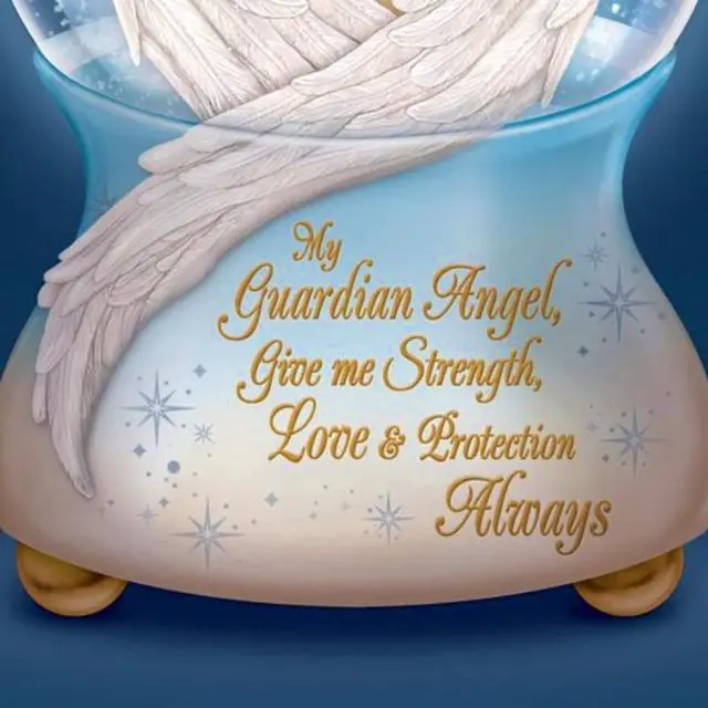 Alt view image 4 of 5 - The Bradford Exchange An Angel's Embrace Illuminated Musical Glitter Globe Figurine 6-inches