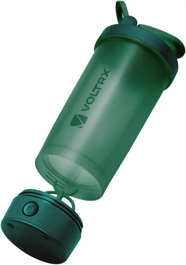 Alt view image 2 of 7 - VOLTRX Merger Protein Blender Shaker Bottle USB C Rechargeable Electric Protein Shake Mixer Cups BPA Free 24oz - Green
