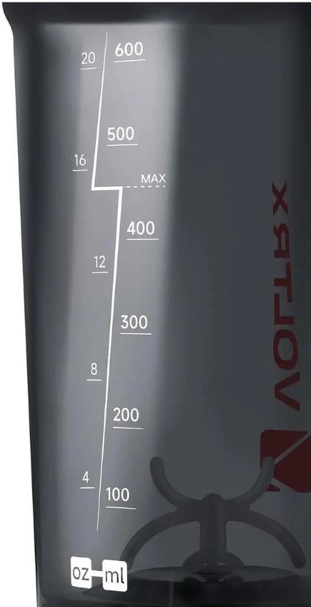 Alt view image 4 of 7 - VOLTRX Gallium Electric Protein Blender Shaker Bottle USB Rechargeable Mixer Cup for Shakes BPA Free Tritan 24oz Red