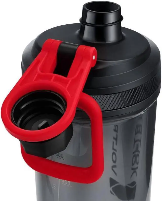 Alt view image 3 of 7 - VOLTRX Gallium Electric Protein Blender Shaker Bottle USB Rechargeable Mixer Cup for Shakes BPA Free Tritan 24oz Red