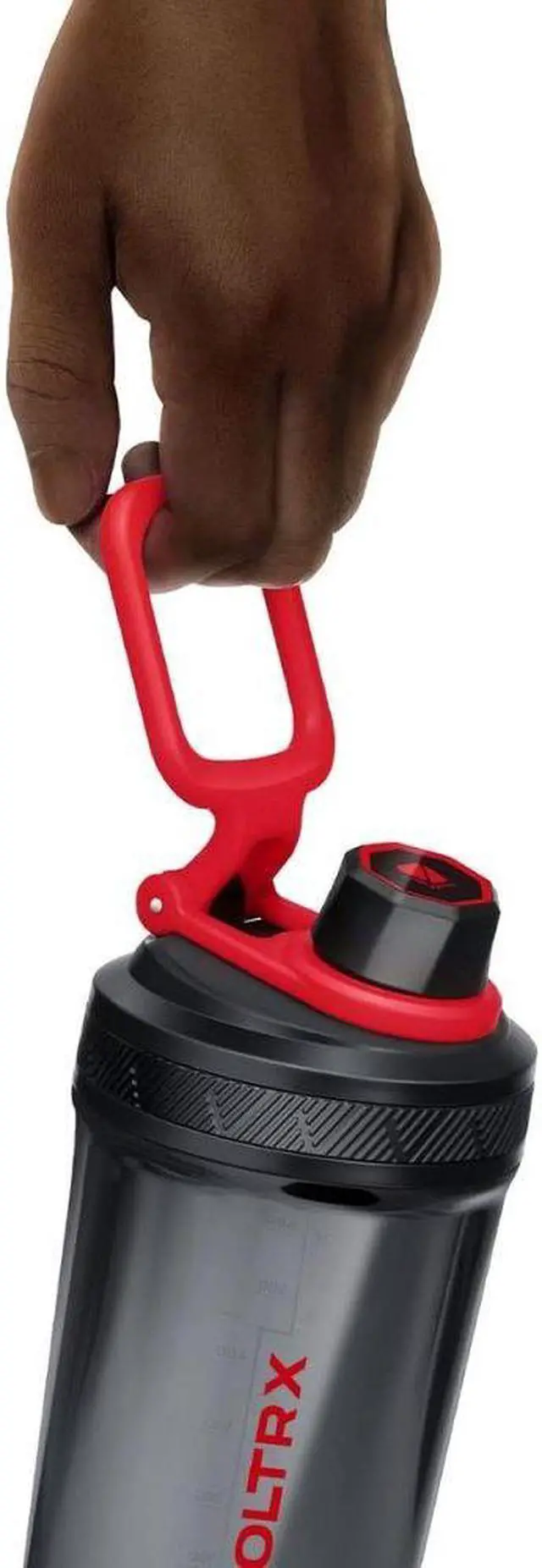 Alt view image 6 of 7 - VOLTRX Gallium Electric Protein Blender Shaker Bottle USB Rechargeable Mixer Cup for Shakes BPA Free Tritan 24oz Red