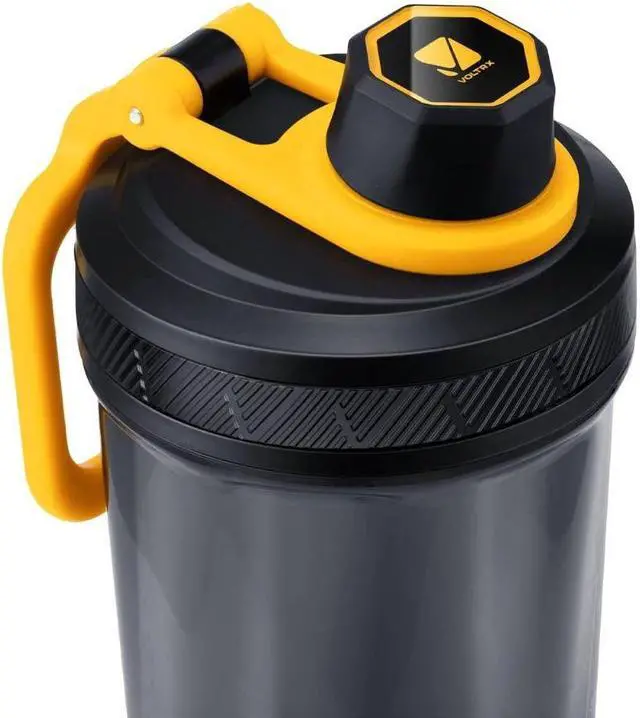 Alt view image 2 of 7 - VOLTRX Gallium Electric Protein Blender Shaker Bottle USB Rechargeable Mixer Cup for Shakes BPA Free Tritan 24oz Yellow