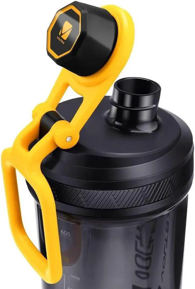 Alt view image 7 of 7 - VOLTRX Gallium Electric Protein Blender Shaker Bottle USB Rechargeable Mixer Cup for Shakes BPA Free Tritan 24oz Yellow