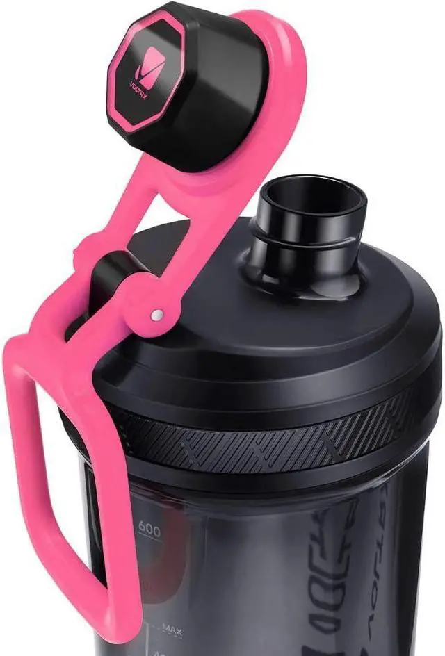 Alt view image 7 of 7 - VOLTRX Gallium Electric Protein Blender Shaker Bottle USB Rechargeable Mixer Cup for Shakes BPA Free Tritan 24oz Pink