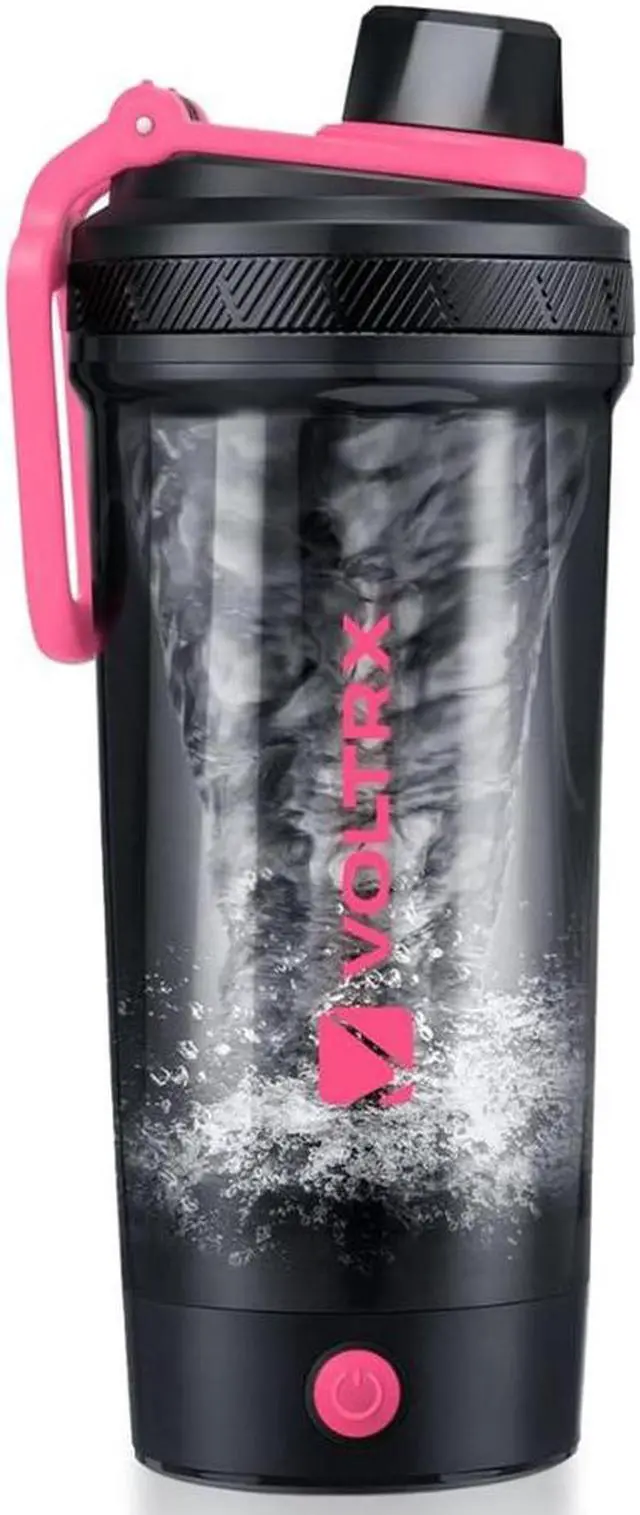 Main image of VOLTRX Gallium Electric Protein Blender Shaker Bottle USB Rechargeable Mixer Cup for Shakes BPA Free Tritan 24oz Pink