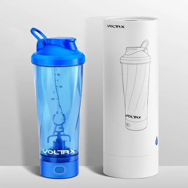 Alt view image 6 of 7 - VOLTRX Electric Shaker Bottle - Vortex Boost Portable USB C Rechargeable Protein Blender Shake Mixer BPA Free Waterproof 24 oz Blue