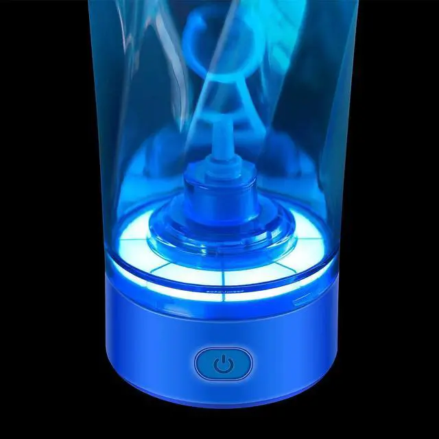 Alt view image 4 of 7 - VOLTRX Electric Shaker Bottle - Vortex Boost Portable USB C Rechargeable Protein Blender Shake Mixer BPA Free Waterproof 24 oz Blue