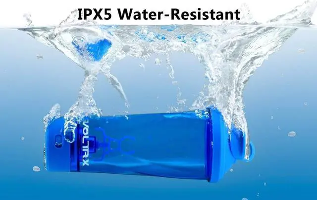 Alt view image 7 of 7 - VOLTRX Electric Shaker Bottle - Vortex Boost Portable USB C Rechargeable Protein Blender Shake Mixer BPA Free Waterproof 24 oz Blue