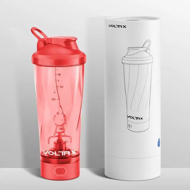 Alt view image 6 of 7 - VOLTRX Electric Shaker Bottle - Vortex Boost Portable USB C Rechargeable Protein Blender Shake Mixer BPA Free Waterproof 24 oz Red