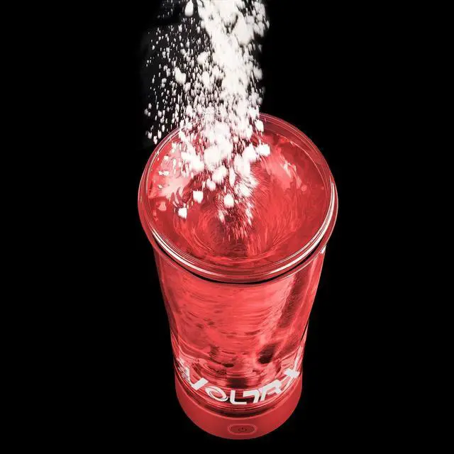 Alt view image 3 of 7 - VOLTRX Electric Shaker Bottle - Vortex Boost Portable USB C Rechargeable Protein Blender Shake Mixer BPA Free Waterproof 24 oz Red