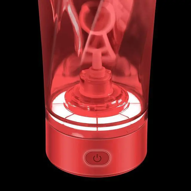 Alt view image 4 of 7 - VOLTRX Electric Shaker Bottle - Vortex Boost Portable USB C Rechargeable Protein Blender Shake Mixer BPA Free Waterproof 24 oz Red