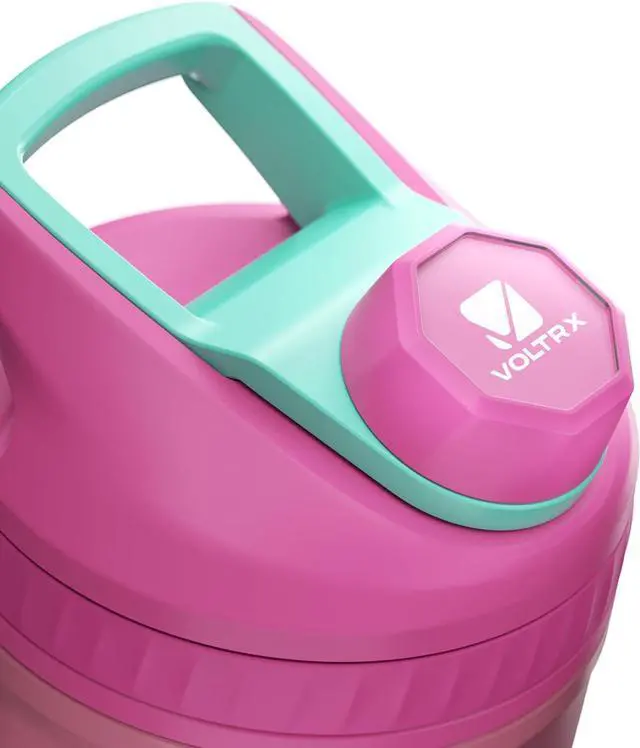 Alt view image 2 of 6 - VOLTRX ChillMix Shaker Bottle Insulated Stainless Steel - USB C Rechargeable Electric Protein Shake Mixer, Shaker Cups for Protein Shakes and Meal Replacement, 16 oz Radiant Rose