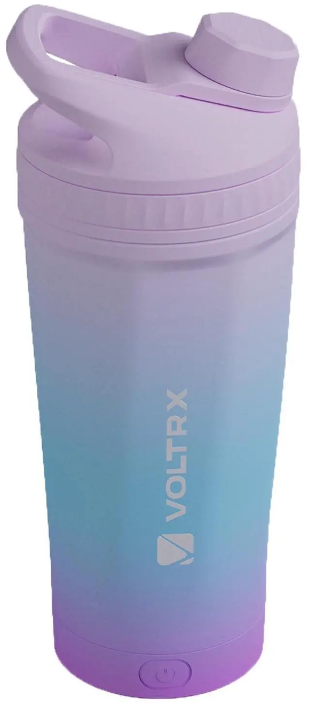 Main image of VOLTRX ChillMix Shaker Bottle Insulated Stainless Steel - USB C Rechargeable Electric Protein Shake Mixer, Shaker Cups for Protein Shakes and Meal Replacement, Chrome Steel, 16 oz Aurora Fade