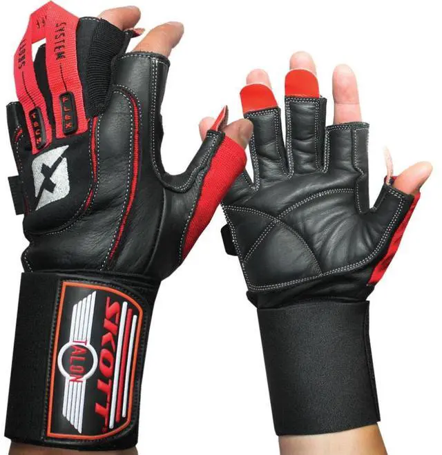 Main image of Skott Talon Elite Weightlifting Gloves Genuine Leather Gym Gloves with Wrist Wrap Support, Durable Grip for Training, Bodybuilding & Fitness (XX-Large, Unisex)