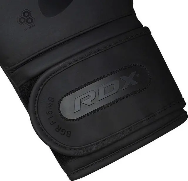 Alt view image 6 of 7 - RDX Boxing Gloves for Men, Maya Hide Leather, Muay Thai & MMA Sparring Training, Kickboxing Heavy Bag, Focus Mitts, Ventilated Palm Black