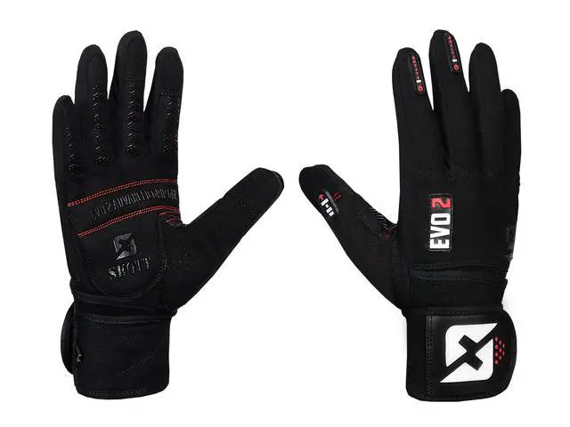 Alt view image 7 of 7 - Skott Nemesis Full Length Evo2 Weightlifting Gloves with Integrated Wrist Wrap Support-Double Stitching for Extra Durability-Get Ripped with for Fitness and Exercise (Small, Unisex)